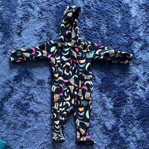 Patagonia Kids Footie with Colorful Geometric Patterns